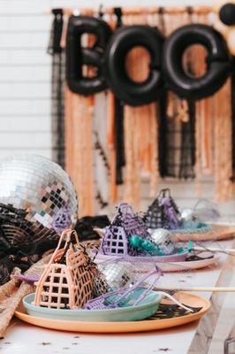 Halloween Styled Shoot by Maritza Sachs. Table and ghost chairs by Bay Area Kids Rental.