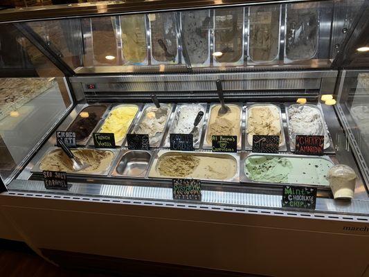 Gelato selection. Yum