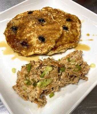 The Short-Time Stack (Blueberry Lemon Cardamom) with Lemongrass Chicken and Scallions