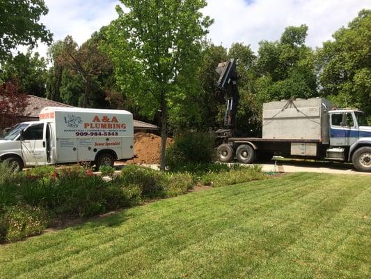 Traffic rated tank install