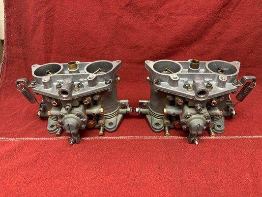 A pair of Solex 40 PH11-4 carburetors for a 1958-66 Porsche.