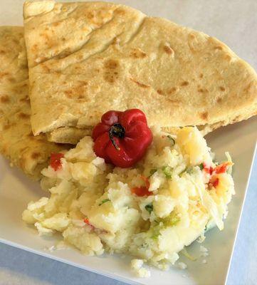 Aloo Choka and Roti