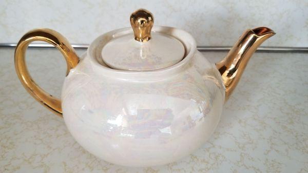 My opalescent, made in the U.S.A. tea pot. Got it for a reasonable cost.