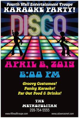 Disco Karaoke Party, April 6, 2019.