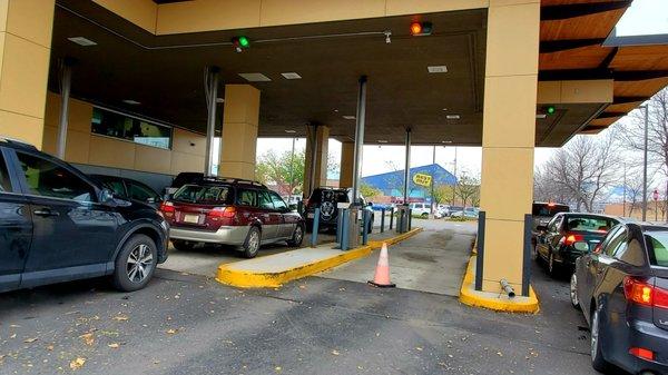 The drive-thru banking set up here is a joke. This has got to be the worst system I have ever seen at a bank.