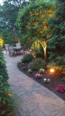 Landscape lighting designed and installed by PEC.