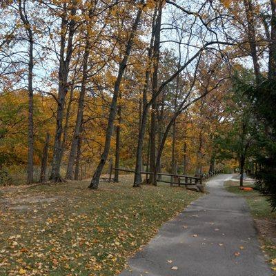 A cleaner part of the trail gives you an idea of the nice pavement.