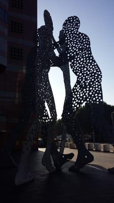 Artwork in front of the building.