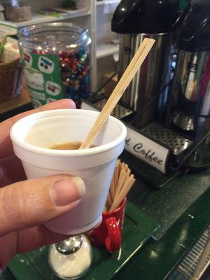 Sample cups of coffee