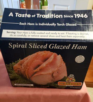 Ham box: "A taste of tradition since 1946"