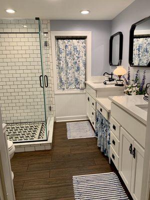 Amazing remodeling and reconstruction of historic house bathroom.