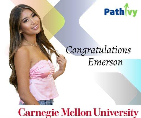 Congrats Emerson for getting in CMU!