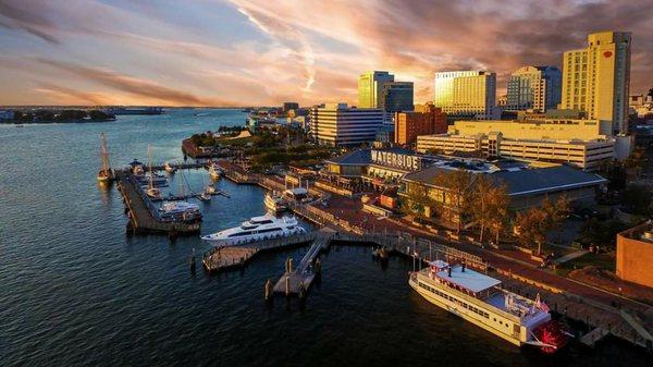 Carrie B docked downtown Norfolk.