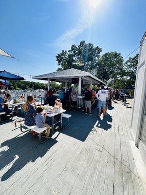 Outside bar overlooking the Brodkin Creek