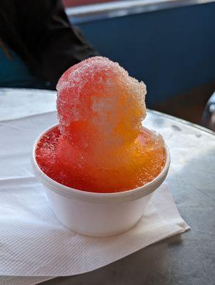 Miami Ice Small Size, $5.05 prior to tax ($5.68 after) shown is tropic wonder (coconut, strawberry, peaches)