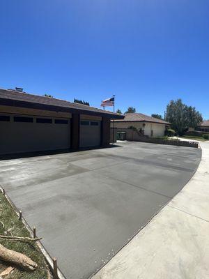 Concrete driveway