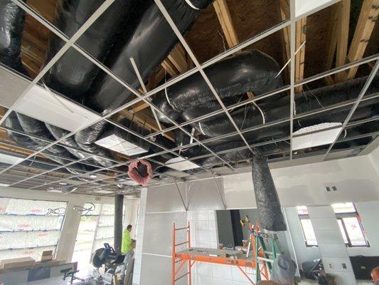 Commercial ductwork installation