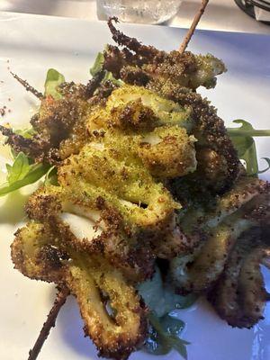 Grilled herb calamari finished with olive oil and lemon.  Outstanding!