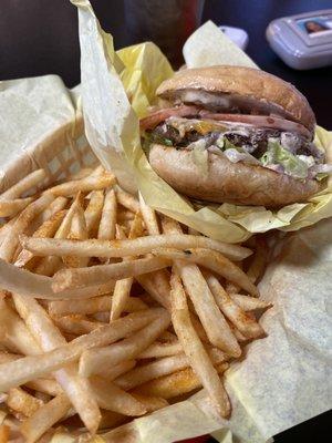 Basic Cheeseburger and Fries