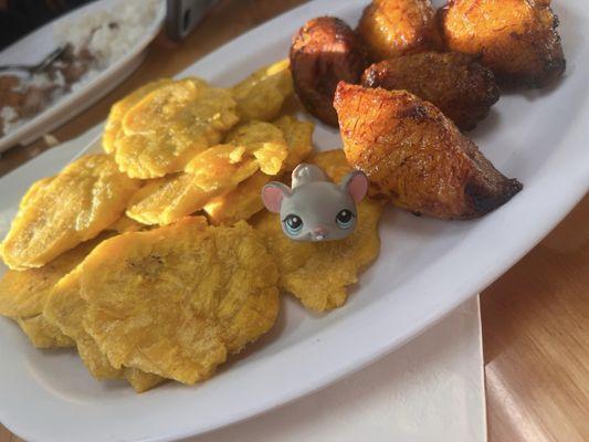 Tostones w Maduros.  Slurp Mmmm