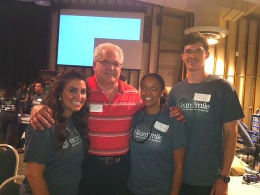 Dr. Jordan Tilden, dental studen Zachary Tilden, Nour & Evita (hygienists) for Bear Care 2013 -