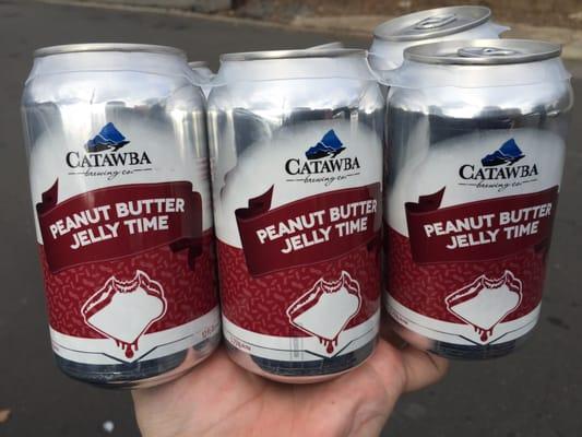 Catawba's Peanut Butter Jelly Time. There's at least 1 six pack left. Get it while you can...