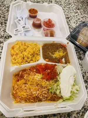 2 cheese enchilada plate