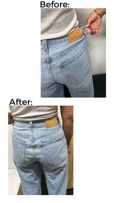 Denim waist adjustment - perfect fit