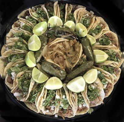 Taco platter for parties or meetings