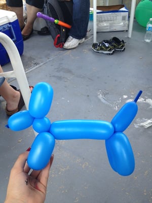 Balloon tying!