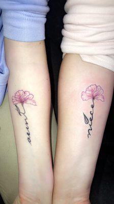 Matching tattoos  done by Heather Tyger