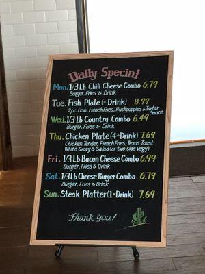 A look at their daily specials.