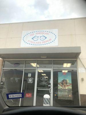 Store front of All American Eye Glass Repair