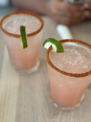 Watermelon spicy margaritas