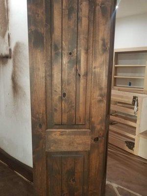 Stained wood doors