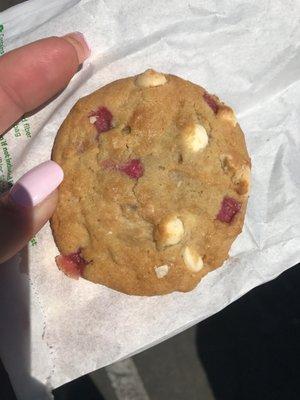 YUMMO! Raspberry Cheesecake cookie!