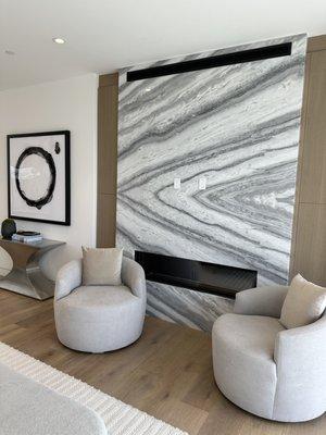 Marble Fireplace Bookmatched