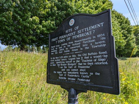 Site of First Permanent Settlement Historical Marker, Corfu