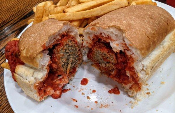 The most delicious meatball stuffed loaf on the planet!