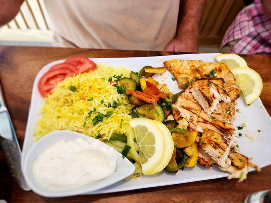 The Palms Chicken Breast, rice & roasted vegetables