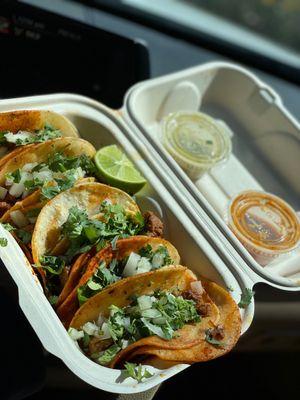 Cabeza, Al pastor, and asada tacos