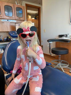 First dentist visit, Dr Britt's team made our daughter feel welcome and at ease!