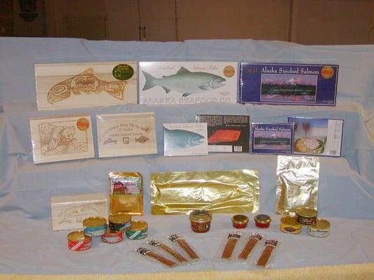 Some of the various things we offer in our retail seafood market.