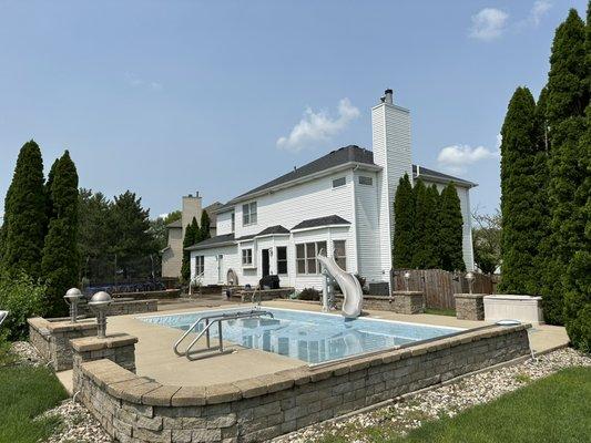 Pool Deck Concrete surface exterior cleaning