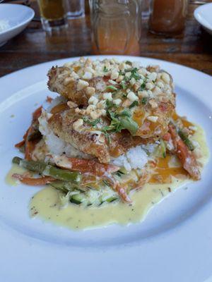 Macadamia Nut Crusted Seabass