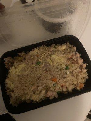 Chicken fried rice to Go.