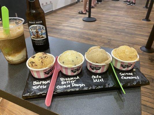 Ice cream flight and root beer float