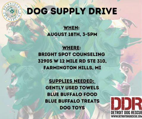 https://www.eventbrite.com/e/dog-supply-drop-off-for-detroit-dog-rescue-tickets-679769818827