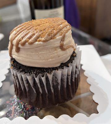 Chocolate cupcake with buttercream icing