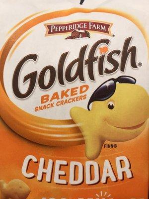 Cheddar goldfish probably my #1 choice... I like the Parmesan variety but the recipe is on the salty side.